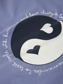 NAME IT Bluse Veen Blue Ice Ying Yang